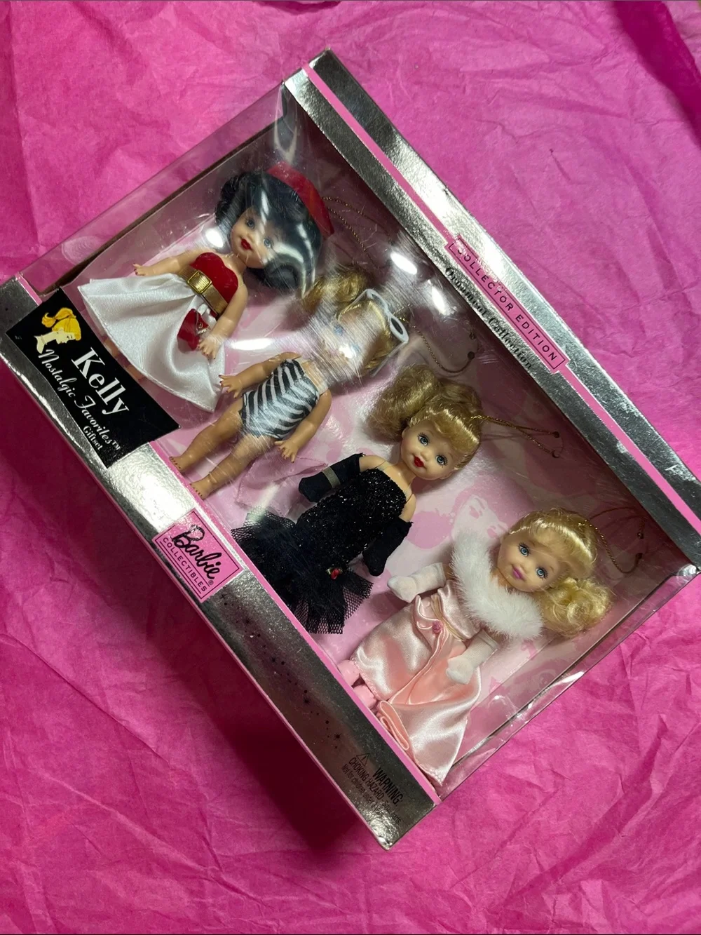 Mattel Kelly Collector Edition 4-Piece Doll Giftset - Pink, Black, White, Red